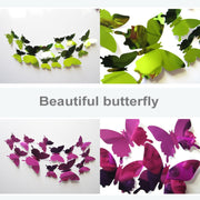 36 pezzi di decorazione per la casa Originalità PC 3D superficie a specchio farfalla adesivo da parete, Butterfly Wall Paste 2