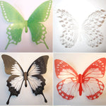 12 pezzi/set Decorazione domestica Originalità Pasta da muro in PVC 3D a forma di farfalla, Butterfly Wall Paste 4