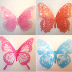 12 pezzi/set Decorazione domestica Originalità Pasta da muro in PVC 3D a forma di farfalla, Butterfly Wall Paste 4