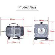 ACO-012 320W 143L/Min Pompa d'Aria Elettromagnetica Compressore per Frutti di Mare Acquario Aumenta il Divisore del Flusso d'Aria di Ossigeno, Spina USA, ACO-012
