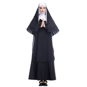Costume di Halloween Donna Suora Missionaria Cosplay Abbigliamento, Size:S, Size:M, Size:L, Size:XL