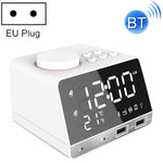 Altoparlante sveglia Bluetooth K11 Radio con display musicale digitale creativo con doppia interfaccia USB, supporto disco U / scheda TF / FM / AUX, spina UE, EU Plug(Black), EU Plug(White)