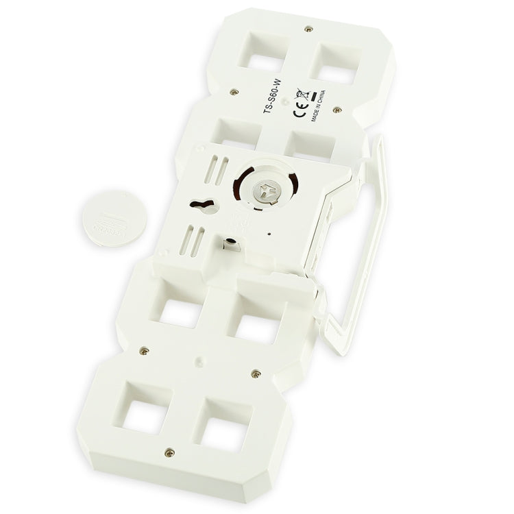 Grande sveglia digitale da parete LED 3D multifunzione con funzione snooze, display 12/24 ore per casa, cucina, ufficio, DC 5V, certificata CE, White Body Green Characters, White Body Blue Characters, White Body Red Characters, White Body White Characters