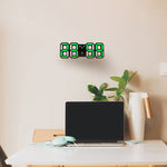 Grande sveglia digitale da parete LED 3D multifunzione con funzione snooze, display 12/24 ore per casa, cucina, ufficio, DC 5V, certificata CE, Black Body Green Characters, Black Body Blue Characters, Black Body Red Characters, Black Body White Characters