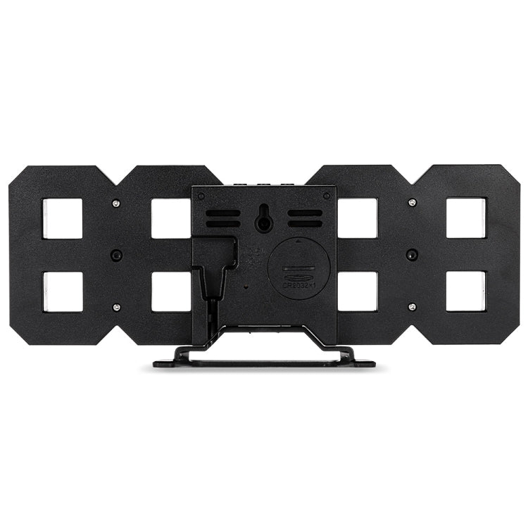 Grande sveglia digitale da parete LED 3D multifunzione con funzione snooze, display 12/24 ore per casa, cucina, ufficio, DC 5V, certificata CE, Black Body Green Characters, Black Body Blue Characters, Black Body Red Characters, Black Body White Characters