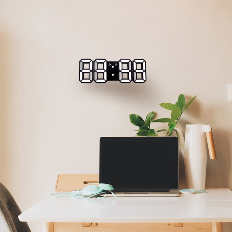 Grande sveglia digitale da parete LED 3D multifunzione con funzione snooze, display 12/24 ore per casa, cucina, ufficio, DC 5V, certificata CE, Black Body Green Characters, Black Body Blue Characters, Black Body Red Characters, Black Body White Characters
