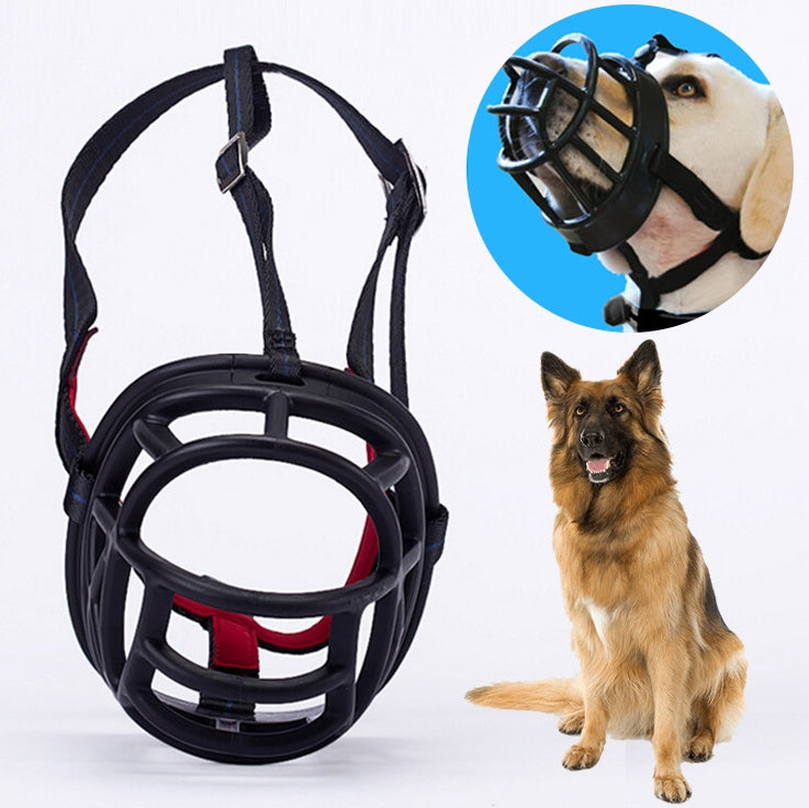 La museruola del cane impedisce di mordere, masticare e abbaiare, consente di bere e ansimare, dimensioni: 11,2 * 10,7 * 14,3 cm, Size: 11.2*10.7*14.3cm