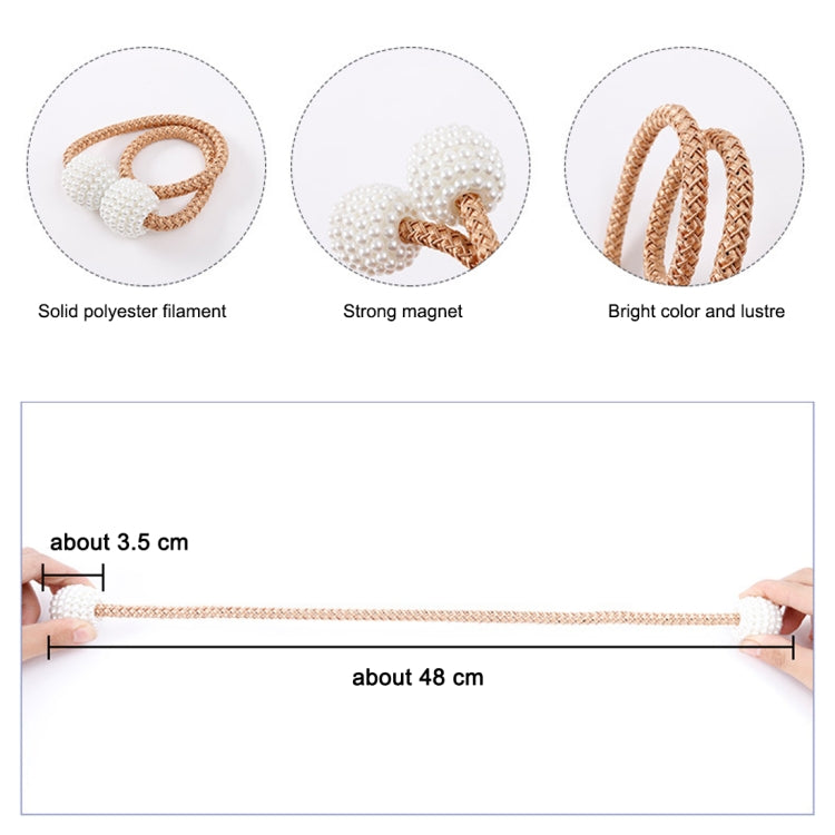 Ornamenti di moda Cinturino per tende con fibbia magnetica perlata, Pearl