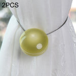 Corda per cravatta con fibbia per tenda con magnete in filo di acciaio in resina moda Cat Eye da 2 pezzi, Cat Eye Resin