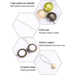 Corda per cravatta con fibbia per tenda con magnete in filo di acciaio in resina moda Cat Eye da 2 pezzi, Cat Eye Resin