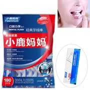 Fawnmum Filo interdentale di sicurezza ultrafine Filo per stuzzicadenti a tensione eccellente, 2 Packs / (180pcs)