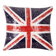 Federa per cuscino decorativa con motivo bandiera britannica con paillettes, fodera per cuscino reversibile, dimensioni: 40 cm x 40 cm