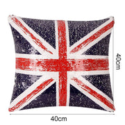 Federa per cuscino decorativa con motivo bandiera britannica con paillettes, fodera per cuscino reversibile, dimensioni: 40 cm x 40 cm