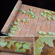 Creativo 3D Partenociso Pietra Decorazione di mattoni Carta da parati Adesivi Camera da letto Soggiorno Parete Carta da parati impermeabile Rotolo, Dimensioni: 45 x 1000 cm, 3D Parthenocissus