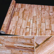 Ardesia Creativa 3D Pietra Decorazione di mattoni Carta da parati Adesivi Camera da letto Soggiorno Parete Carta da parati impermeabile Rotolo, Dimensioni: 45 x 1000 cm, Slate