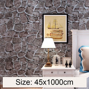 Fort Brick Creative 3D Stone Brick Decorazione Carta da parati Adesivi Camera da letto Soggiorno Parete Carta da parati impermeabile Rotolo, Dimensioni: 45 x 1000 cm, Fort brick