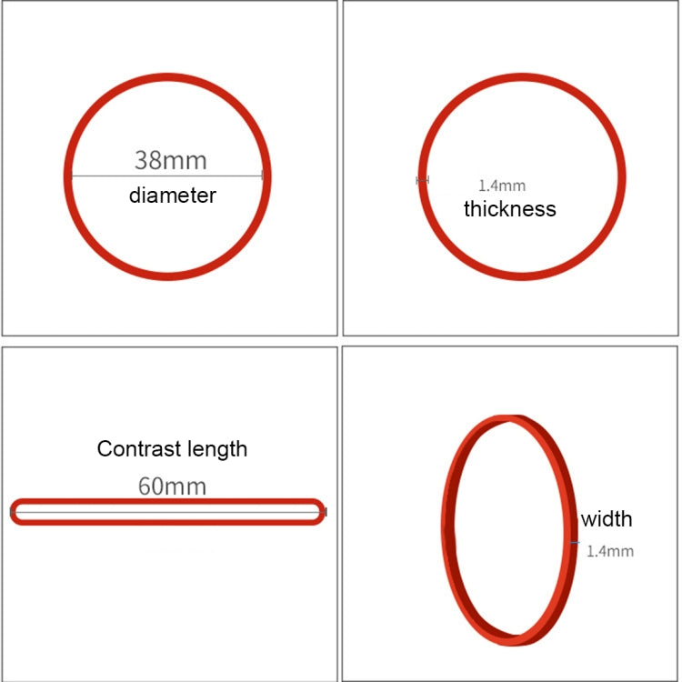 Elastici elastici elastici robusti rossi Articoli di cancelleria per ufficio scolastico a casa, 1 kg per borsa, Red