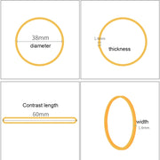 Elastici elastici elastici robusti gialli Articoli di cancelleria per ufficio scolastico, 1 kg per borsa, Yellow