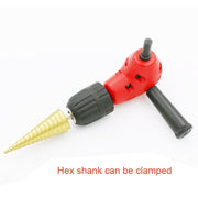 Testa di commutazione regolabile Presa per trapano ad angolo retto con impugnatura triangolare, impugnatura circolare e gambo esagonale, Circular Handle and Hex Shank