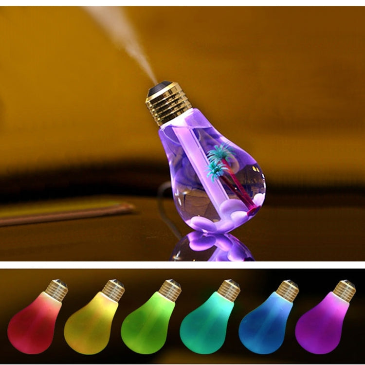 Umidificatore purificatore d'aria per aromaterapia a forma di lampadina portatile colorata da 400 ml per casa/ufficio/auto