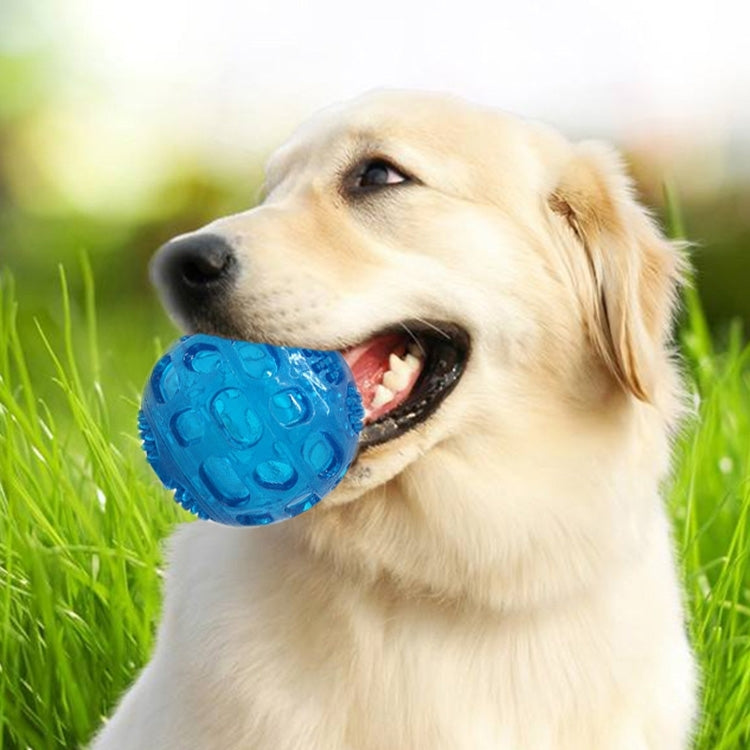 Giocattolo con suono per animali domestici, palla elastica, cucciolo di Golden Retriever, giocattolo per denti resistente al morso molare, dimensioni: 8 * 8 cm, consegna colore casuale, 8cm Elastic Ball
