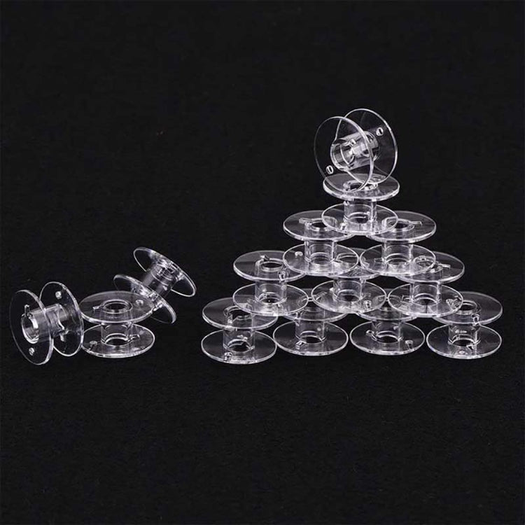 Scatola porta spola per bobina per macchina da cucire in plastica trasparente con 25 bobine