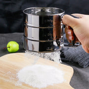 Strumento per la cottura a tazza con setaccio manuale in acciaio inossidabile per farina, zucchero in polvere, a rete, Stainless Steel