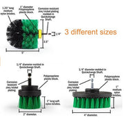 Kit 3 spazzole per pulizia cucina bagno per trapano elettrico, 3 in 1 (Green), 3 in 1 (Blue), 3 in 1 (Red), 3 in 1 (Yellow)