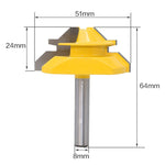 Lama tenone 45° gambo 1/4 x 2 per lavorazione legno