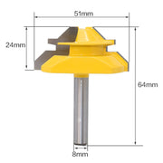 1/4 x 2 Gambo Lavorazione del legno 45 gradi di impegno Tenone Lama ad angolo retto Accessori Coltello Strumenti per la lavorazione del legno, 1/4 x 2