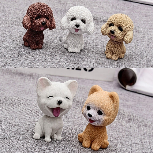 Scuotendo la testa Ornamenti per auto per cani Resine Adorabili regali di Capodanno per cani cartoni animati con nastro biadesivo, Pomeranian Cartoon Dog, Inu Cartoon Dog, Bulldog Cartoon Dog, Husky Dog Cartoon Dog, Corgi Dog Cartoon Dog               ...