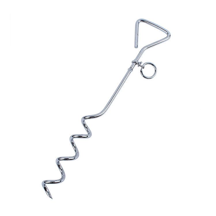 Palo fisso da campeggio in acciaio inox 42 cm con rotazione 360°