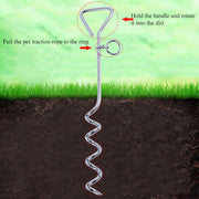 Palo da campeggio esterno a palo fisso con rotazione di 360 gradi per cani in acciaio inossidabile, dimensioni: 42 cm * 8 mm, Size:42cm*8mm