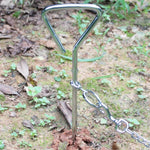 Palo fisso da campeggio in acciaio inox 42 cm con rotazione 360°