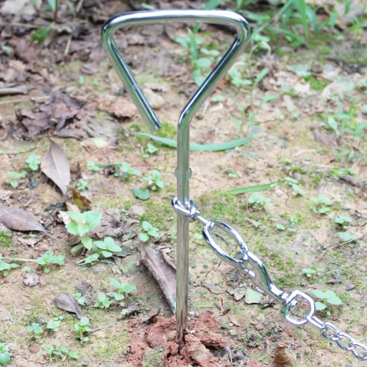 Palo fisso da campeggio in acciaio inox 42 cm con rotazione 360°