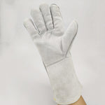 246 # Guanti isolanti in pelle a due strati resistenti all'usura Guanti per saldatore per saldatura ad alta temperatura Protezione da lavoro in pelle, Dimensioni: 34 * 16 cm, 246#