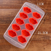 Vassoio per cubetti di ghiaccio in silicone a forma di labbra/stampo per ghiaccio, Lips Shaped