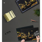 Città luminosa Disegno fai-da-te Immagine Pittura murale Gratta e vinci Golden Night View Paint Arts Paper Dipinto a mano Decorazione domestica Regali creativi fatti a mano, Dimensioni: 41 * 28,7 cm, Panorama London, Panorama Paris, Dubai