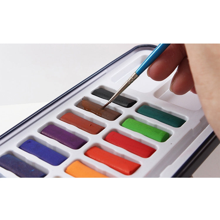 Set di colori ad acquerello solido in scatola di ferro portatile da 12 colori per cancelleria per pittura ad acquarello per studenti di scuola di artisti, 12 Colors