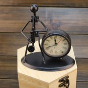 Piccola sveglia creativa in ferro e acciaio inossidabile, orologi e orologi personalizzati retrò, regali boutique, Small Alarm Clock