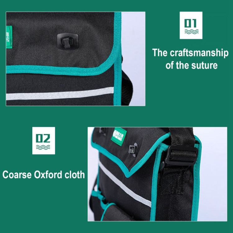 Borsa porta attrezzi in tela impermeabile 35.5x10.5x31 cm