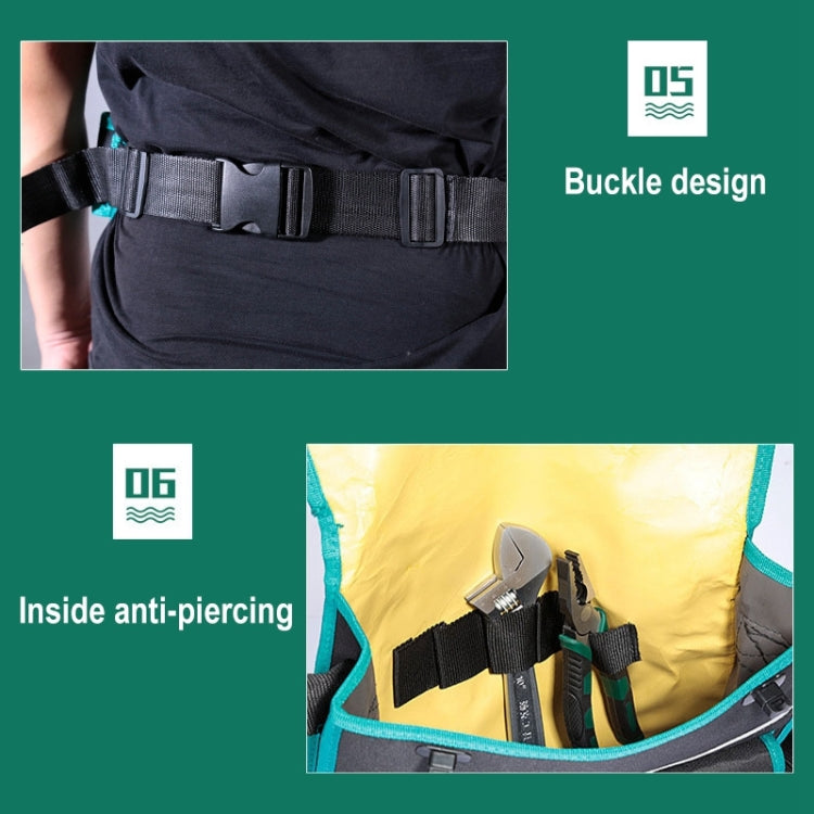 Borsa porta attrezzi in tela impermeabile 35.5x10.5x31 cm