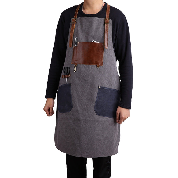 Grembiuli da lavoro da artigiano in tela di cotone stile retrò, Work Aprons(Grey), Work Aprons(Blue)