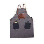 Grembiuli da lavoro da artigiano in tela di cotone stile retrò, Work Aprons(Grey), Work Aprons(Blue)