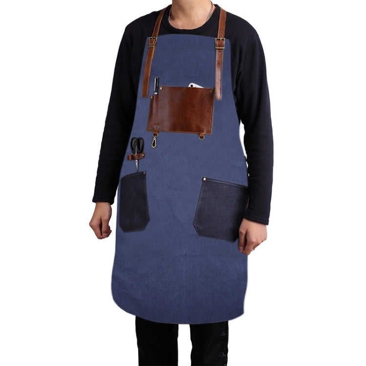 Grembiuli da lavoro da artigiano in tela di cotone stile retrò, Work Aprons(Grey), Work Aprons(Blue)