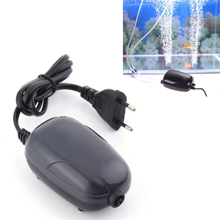 RS-290 220V 3W Prese singole Flusso regolabile Pompa d'aria per acquario silenzioso Pompa per ossigeno per acquario, 3W