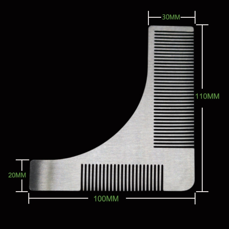 Strumento per modellare i peli del viso a forma di L in acciaio inossidabile per barba, consegna colore casuale, HK006A L Shaped