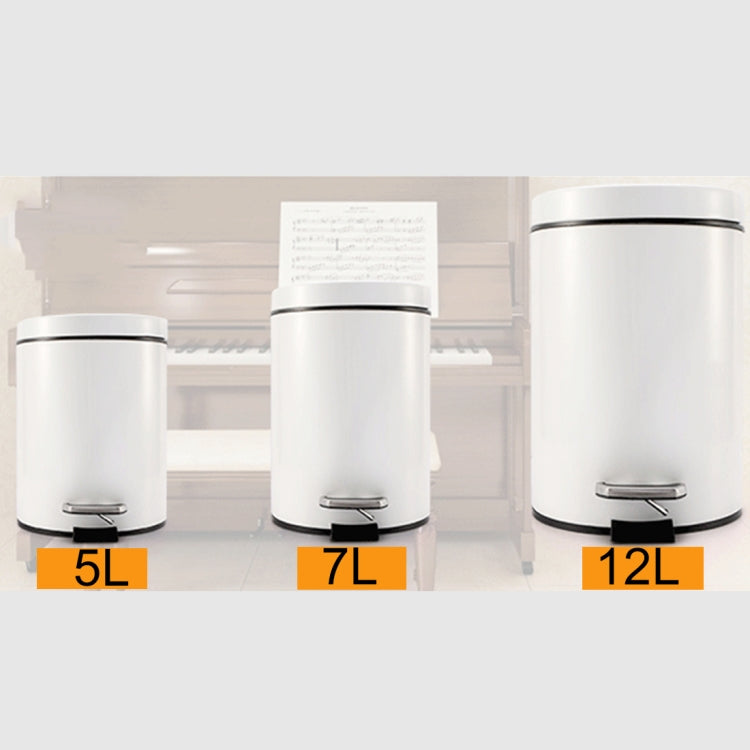 Pattumiera a pedale coperta in acciaio inox 7L