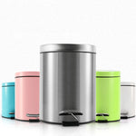 Pattumiera a pedale coperta in acciaio inox 7L
