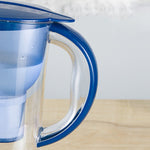 Bottiglia di acqua fredda con filtro a carbone attivo portatile da cucina domestica da 1,3 litri, 1.3L (Blue), 1.3L (Purple)